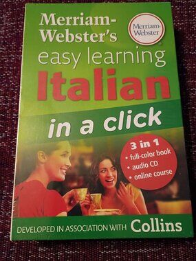 Merriam-Websters Easy Learning Italian In A Click 3-In-1 Full-Color Book Audio C